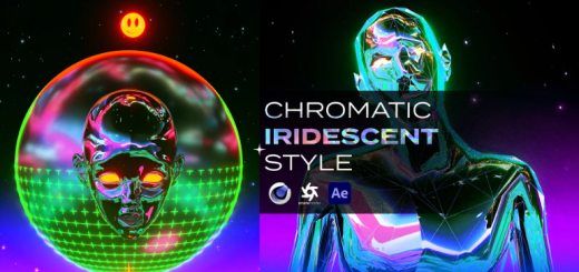 3D Chromatic Iridescent Animation Style in Cinema4D Octane Rende