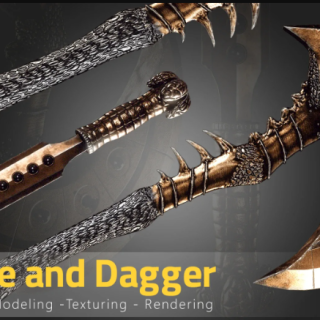 Flipped Normals – Axe & Dagger – Tutorial Full Process