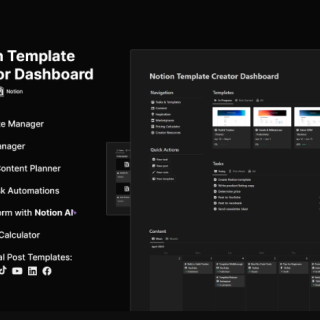 Matt Bio – Notion Template Creator Dashboard