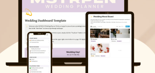 Notion Wedding Planner Dashboard