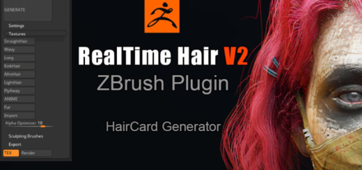 Real-time Hair V2 ZBrush Plugin