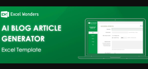 Excel Wonders – AI ChatGPT Blog Article Generator v1.0 FINAL Version 2024