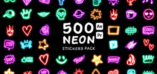 Videohive Neon Stickers Pack 55711102